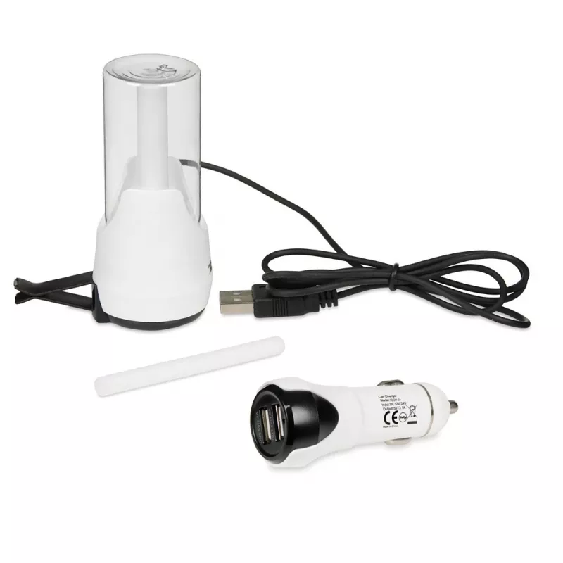 Automobilinis USB įkroviklis su oro drėkintuvu ir aromadifuzoriumi iBox ICCH-01
