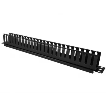 Kabelių dėžutė Alantec PK008 sieninis organizatorius 1U juoda metalas/plastikas
