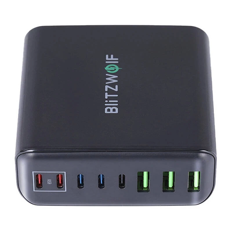 Sieninis įkroviklis BlitzWolf BW-S26 250W (juodas)