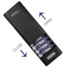 Akyga AK-BC-04 išorinės baterijos korpusas 8x 18650 Li-Ion elementams, 18 W, USB-C + 2x USB-A, LED žibintuvėlis, juodas
