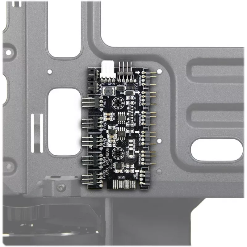 Korpusas INTER-TECH X-608 INFINITY MICRO, microATX, RGB, priekinis ir šoninis grūdintas stiklas, be maitinimo šaltinio