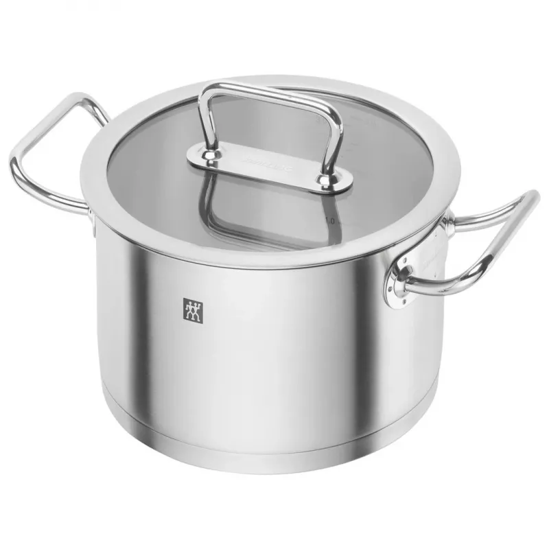 Puodų rinkinys ZWILLING 65120-005-0 – 5 vnt. nerūdijančio plieno puodai su dangčiais, tinka orkaitei ir indaplovei, nelipni danga, max 200°C