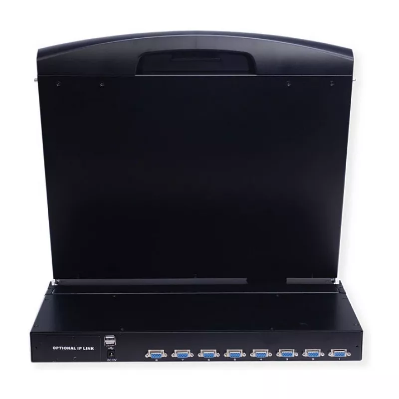 Rack konsolė VALUE 26.99.0123, 17 colių (43,2 cm) LCD, 1280×1024, 1U, prancūziška klaviatūra, juoda