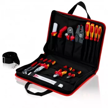 Knipex Tool Bag compact Electric juoda-raudona poliesteris 8 kišenės 410x290x60 mm 00 21 11