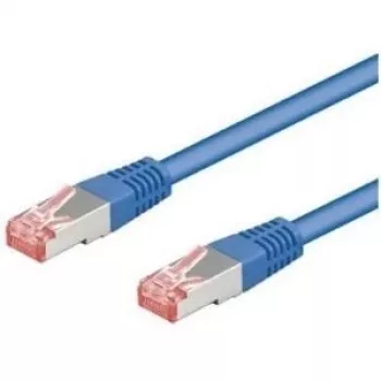 Wentronic Goobay CAT 6 jungiamasis kabelis, S/FTP (PiMF), mėlynas, 0,5 m - CCA vario mišinys (95462)