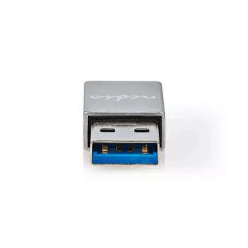 Nedis USB-A adapteris USB 3.2 Gen 1 | USB-A kištukas | USB-C™ lizdas | 5 Gbps | nikeliuotas | Juodas | Dėžutė (CCGB60925GY)