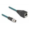 DeLOCK M12 adapterio kabelis X-coded 8 kontaktų kištukas į RJ45 lizdą 50 cm