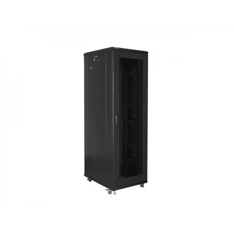 Stovo spinta 19 colių LANBERG FF01-8842-23B 42U su tinkliniu priekiniu dangčiu, juoda