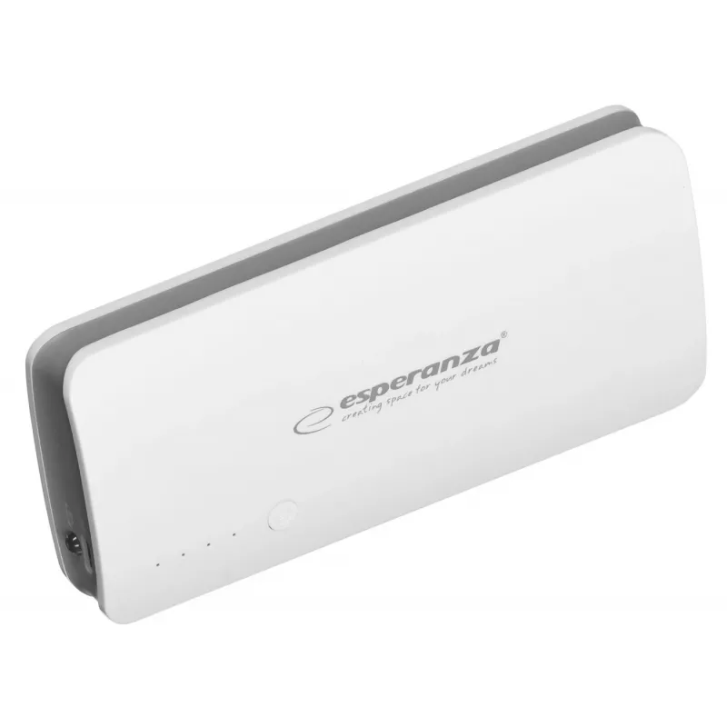 Nešiojamas įkroviklis Esperanza EMP106WE Radium – 8000 mAh, 3 įrenginių išvestis, Micro-USB įvestis, 5V/2A ir 5V/1,5A/1A išėjimai, pilka