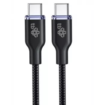 USB C – USB C 60W Glamour laidas 1,5 m juodas