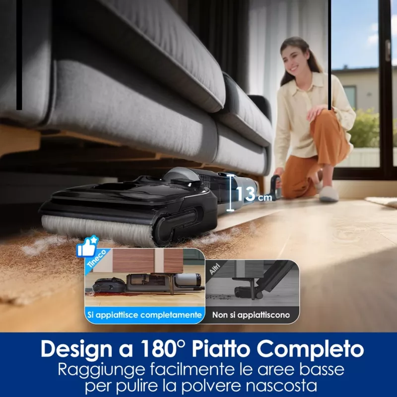 Belaidis grindų valiklis Tineco Floor One i5 Stretch Plus – lengvas šlapias ir sausas vertikalus grindų plovėjas
