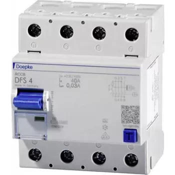 DOEPKE RCD grandinės pertraukiklis 25A DFS4A025-4/0,03-A A tipas 4 polių 30mA 230/400V DFS4-025-4/0,03-A (09124901)