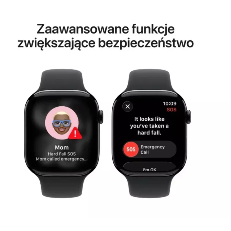Apple Watch Series 11 GPS 46mm Jet Black Aliuminio Korpusas su Juodu Sportiniu Dirželiu - S/M