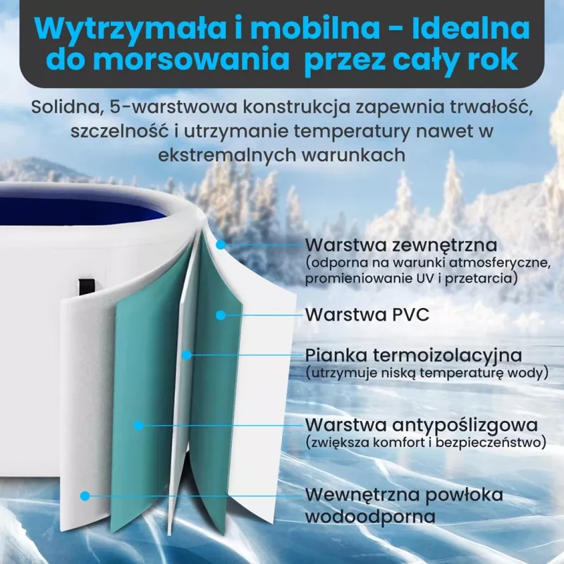 Extralink ledo vonia, šalto maudymosi kubilas, 150x80x65 cm