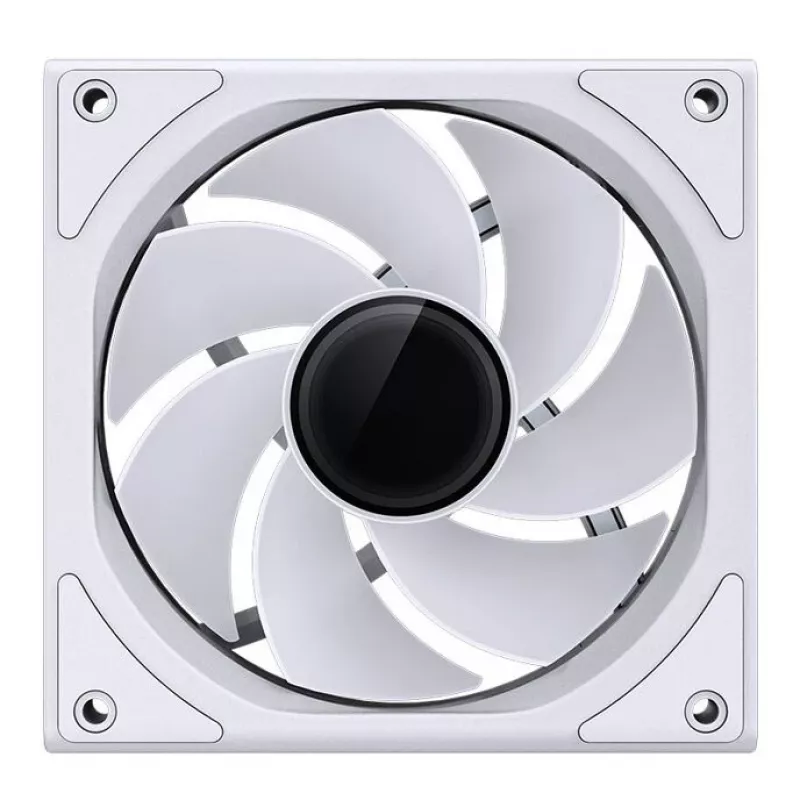 120 mm korpuso ventiliatorius Jonsbo ZK-120W Reverse ARGB baltas, 120 mm PWM, pintas kabelis