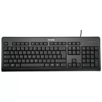Klaviatūra Wortmann AG TERRA 1500 – pilno dydžio USB, QWERTZ (prancūziška), juoda, su pele
