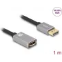 DeLOCK DisplayPort ilginimo kabelis 8K 60 Hz 1 m pilka metalinė be užrakto