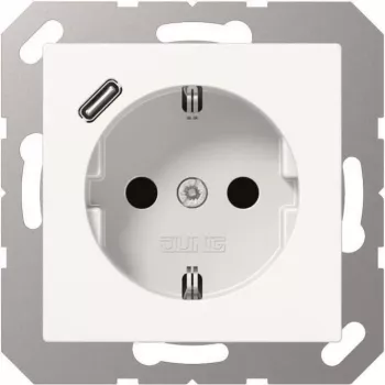 JUNG Schuko kištukinis lizdas su USB A1520-18CWW Typ C (A1520-18CWW)