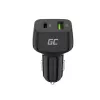Automobilinis įkroviklis Green Cell CAD33, 42W, USB-C PD + USB-A QC3.0, 12/24V įvestis, 5–12V išvestis