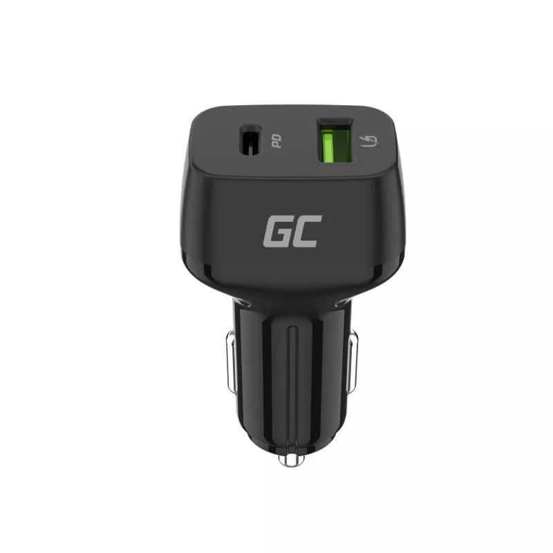 Automobilinis įkroviklis Green Cell CAD33, 42W, USB-C PD + USB-A QC3.0, 12/24V įvestis, 5–12V išvestis