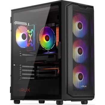 KRUX Orona Midi Tower Black kompiuterio korpusas
