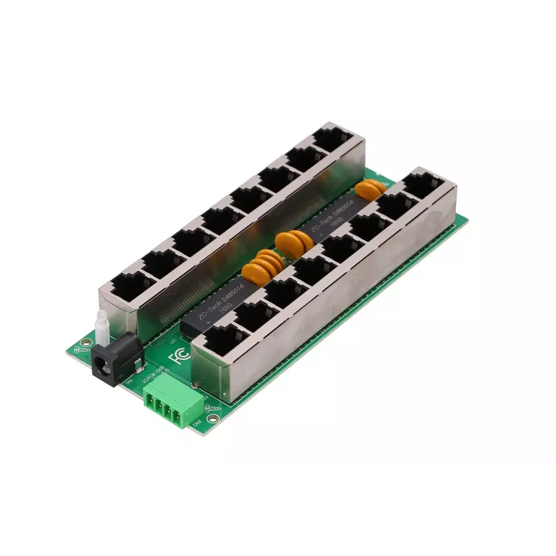 PoE injektorius Extralink Gigabit 8 prievadų 1000Mb/s RJ45 Mode B