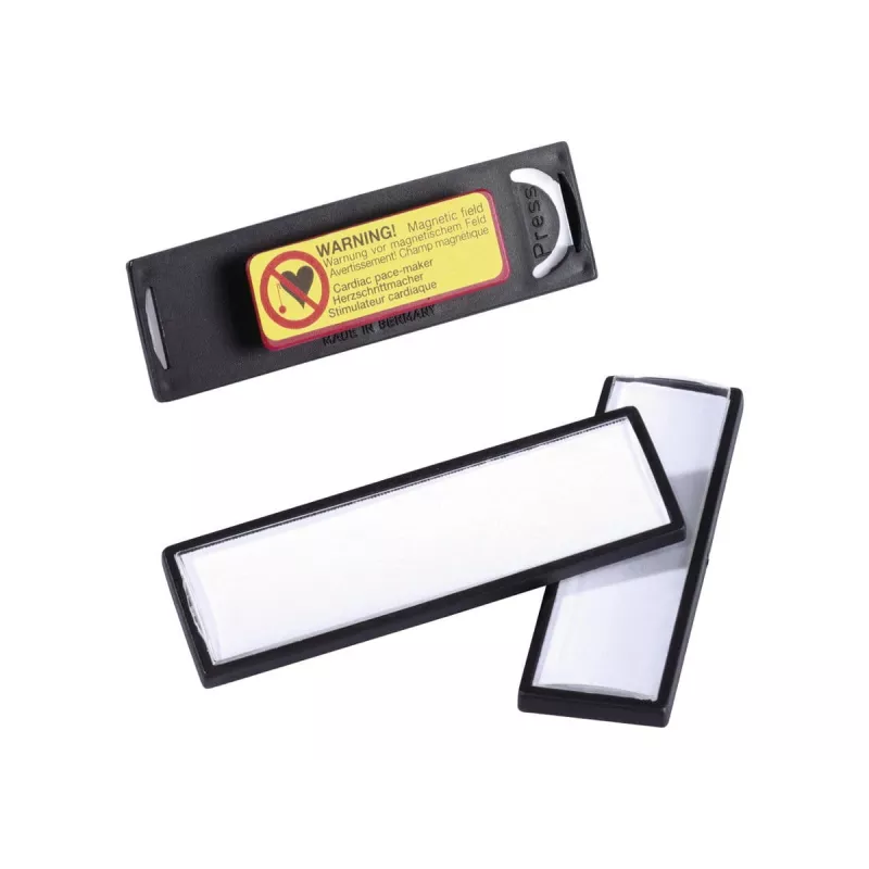 Durable CLIP-CARD - Namensschild - für 17 x 67 mm - Magnet - Schwarz (Packung mit 25)