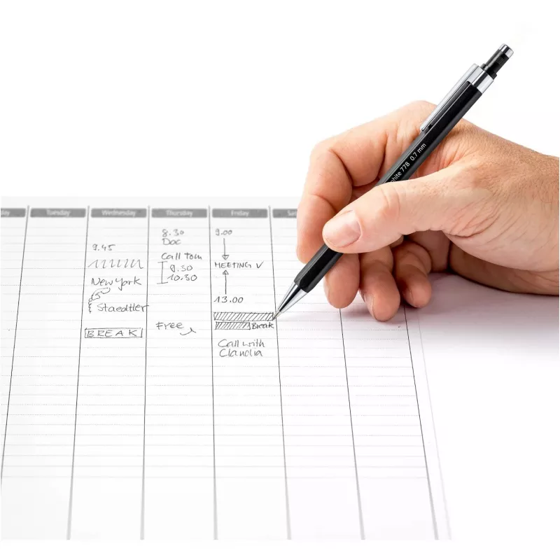 Mechaninis pieštukas Staedtler 778 07-9, šešiakampis kotas, juodas, 0,7 mm švino