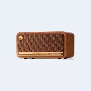 Edifier MP230 Brown – retro stiliaus kompaktiniai staliniai garsiakalbiai