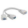 DeLOCK 67160 Serijinis Y kabelis Smėlio spalvos 0,3 m DB-9