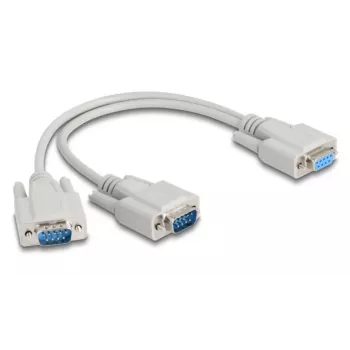 DeLOCK 67160 Serijinis Y kabelis Smėlio spalvos 0,3 m DB-9
