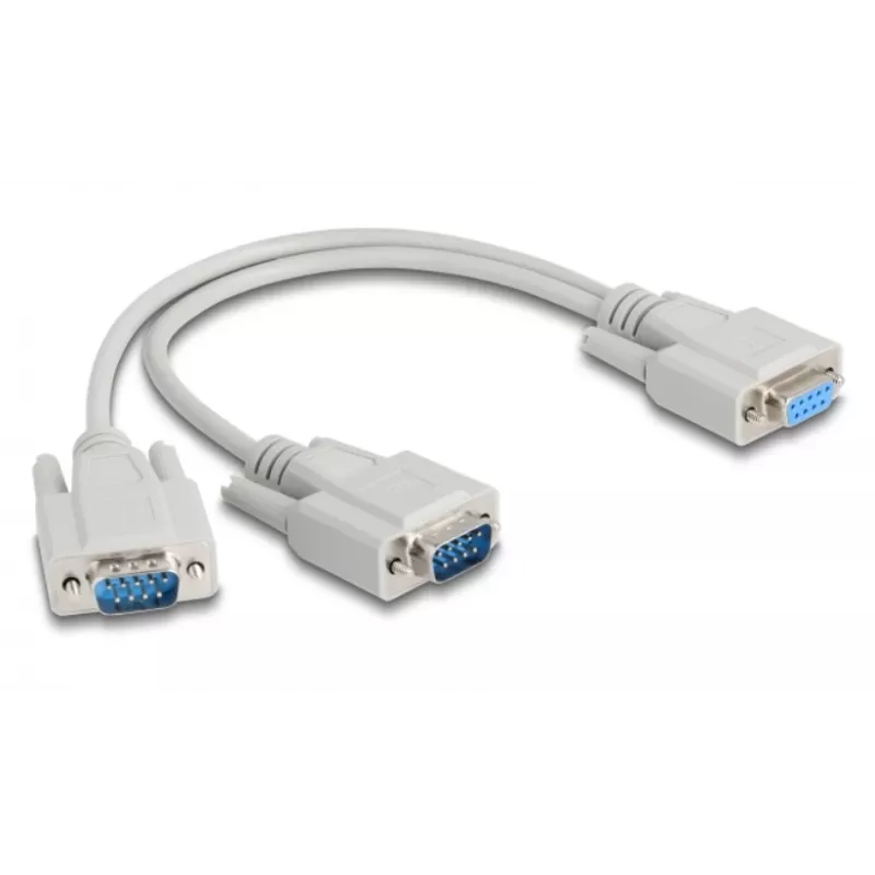 DeLOCK 67160 Serijinis Y kabelis Smėlio spalvos 0,3 m DB-9