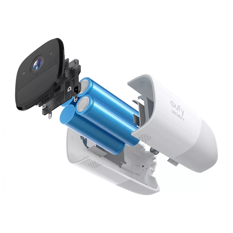 Eufy Security eufyCam 2 Pro belaidė namų apsaugos kamerų sistema, 365 dienų baterijos veikimas, HomeKit suderinamumas, 2K raiška, IP67 atspari oro sąlygoms, naktinis matymas, 2 kamerų rinkinys, be mėnesinio mokesčio
