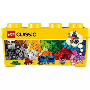 LEGO 10696 Classic Vidutinė kūrybinė plytų dėžė su lengvu laikymu, spalvingos plytos, statybų rinkinys žaislams vaikams, berniukams ir mergaitėms nuo 4 metų