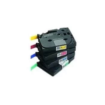 Brother TZ252 blizgi laminuota lipni juosta etiketėms - 24 mm, raudona ant baltos