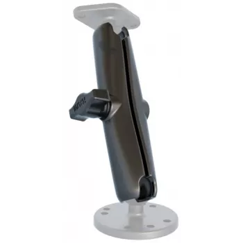 Dvigubas lizdinis tvirtinimo arm RAM Mounts RAM-B-201U-C, aliuminis, rutulys 2,54 cm, aukštis 152,4 mm, juodas