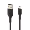 Belkin PVC USB-A – Lightning laidas 3 m juodos spalvos