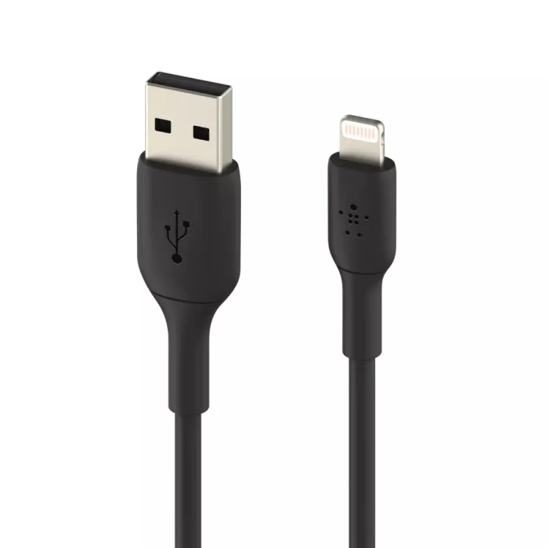 Belkin PVC USB-A – Lightning laidas 3 m juodos spalvos