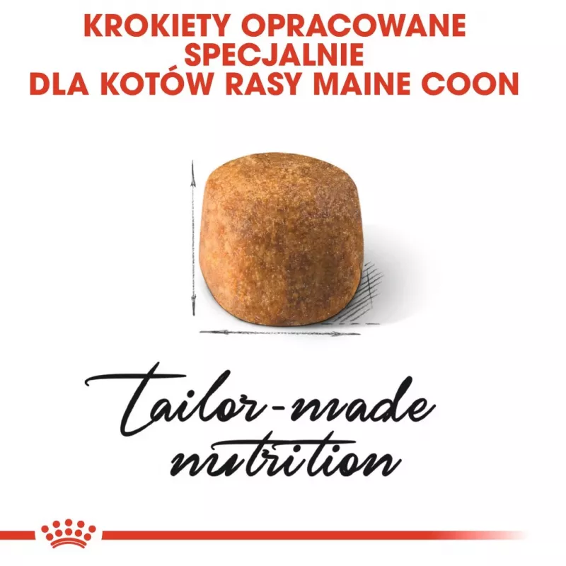 Sausas kačių ėdalas Royal Canin Maine Coon Adult 10 kg – paukštiena (vištiena), 31% baltymų, 20% riebalų
