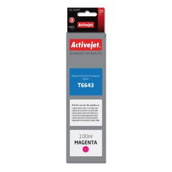 Rašalas Activejet AE-664M (atitikmuo Epson T6643; Supreme; 100 ml; purpurinis)