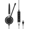 EPOS IMPACT SC 660 USB ML Ausinės su mikrofonu, laidinės, USB-A, juodos ir sidabrinės spalvos