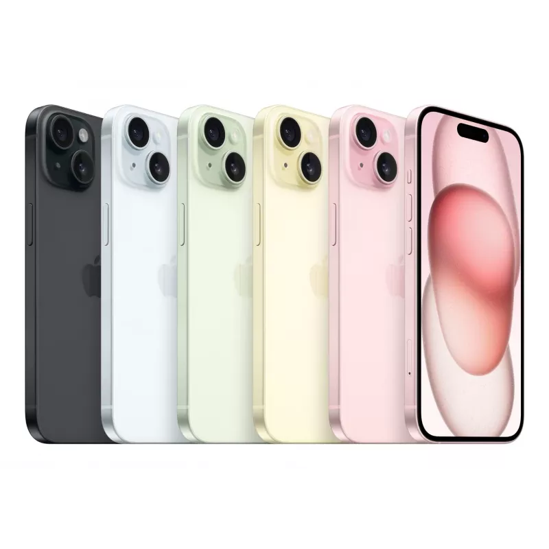 Apple iPhone 15 15,5 cm (6,1 colio) dviejų SIM iOS 17 5G USB Type-C 128 GB Juoda
