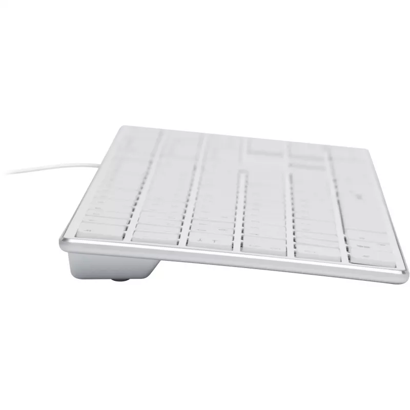 Klaviatūra Speedlink RIVA Slim Metal Scissor White – belaidė plona žirklinio mechanizmo klaviatūra, balta