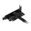 Akasa žemo profilio PCI laikiklio adapteris USB 3.1 Type C – juodas – adapteris – skaitmeniniai/duomenys