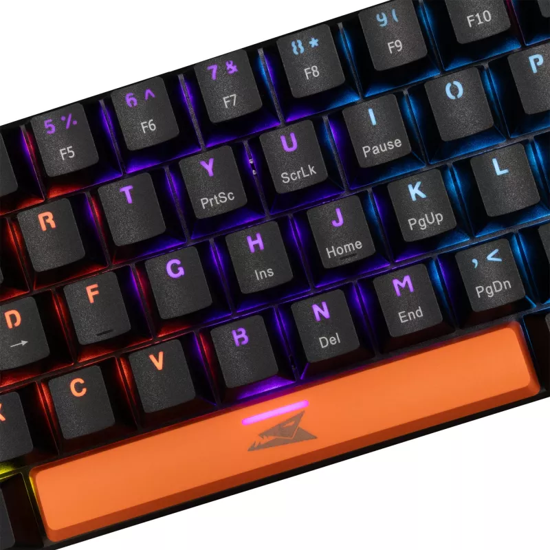 Mechaninė klaviatūra Baracuda Dolphin Black US išdėstymas su raudonais jungikliais