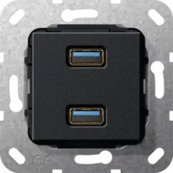 GIRA Insert USB 568410 3.0A 2-jungčių Kup juodas m (568410)