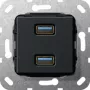 GIRA Insert USB 568410 3.0A 2-jungčių Kup juodas m (568410)