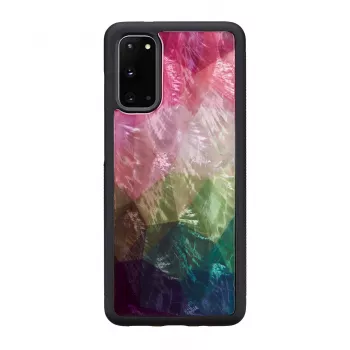 Apsauginis dėklas iKins Samsung Galaxy S20 – vandens gėlių raštas, juodas
