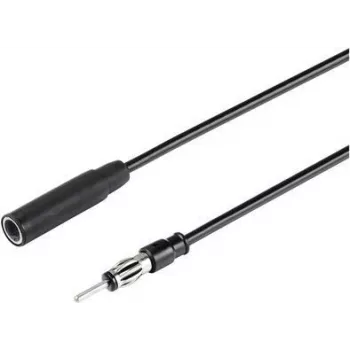 Renkforce 1 m automobilinės antenos prailginimo laidas, 3,5 mm kištukas, juodas RF-5087926