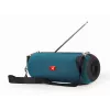 Nešiojamas stereofoninis garsiakalbis GEMBIRD SPK-BT-17-G – Bluetooth 5.1, 5 W RMS, 1200 mAh, MicroSD, FM, AUX